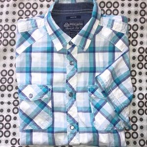 AMERICAN RAG shortsleeved button up